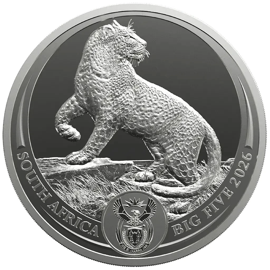 Silbermünze 1kg Big Five III. Leopard (4.) Südafrika 2026 - Polierte Platte