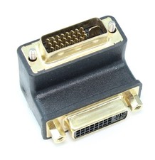 DVI-D Male to DVI-D Female Right Angle 90 degrees Adapter