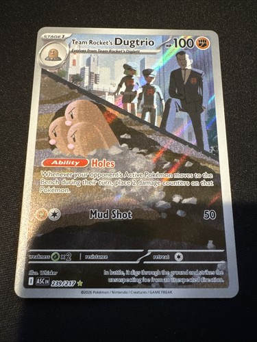 Team Rocket's Dugtrio 239/217 ME: Ascended Heroes NM Pokemon