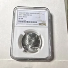 2014-D Kennedy 50C 50th Anniv Silver .999 High Relief Satin NGC SP69