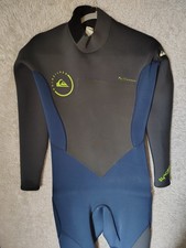 Quiksilver mens Wetsuit neoprene FnLight Black/Blue/lime Sz Large syncro