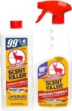 Super Charged Scent Killer Spray & Refill – Odor Eliminator for Hunting – Works