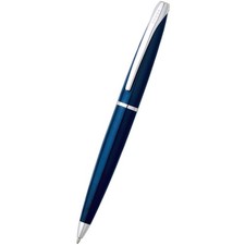 Cross Ballpoint Pen ATX Translucent Blue Lacquer Finish with Chrome Trims 882-37