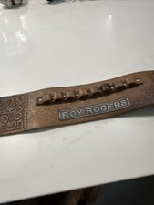Roy Rogers Vintage Cowboy childrens Western Belt Holster unique rare leather