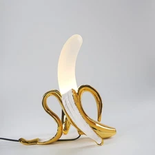 Modern Table Lamp Plating Resin Banana Desk Lamp Light,Banana Lighting Fixtur...