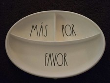 Rae Dunn Silicone Plate Baby Toddler Bowl MAS POR FAVOR -Spanish. PLEASE MORE 