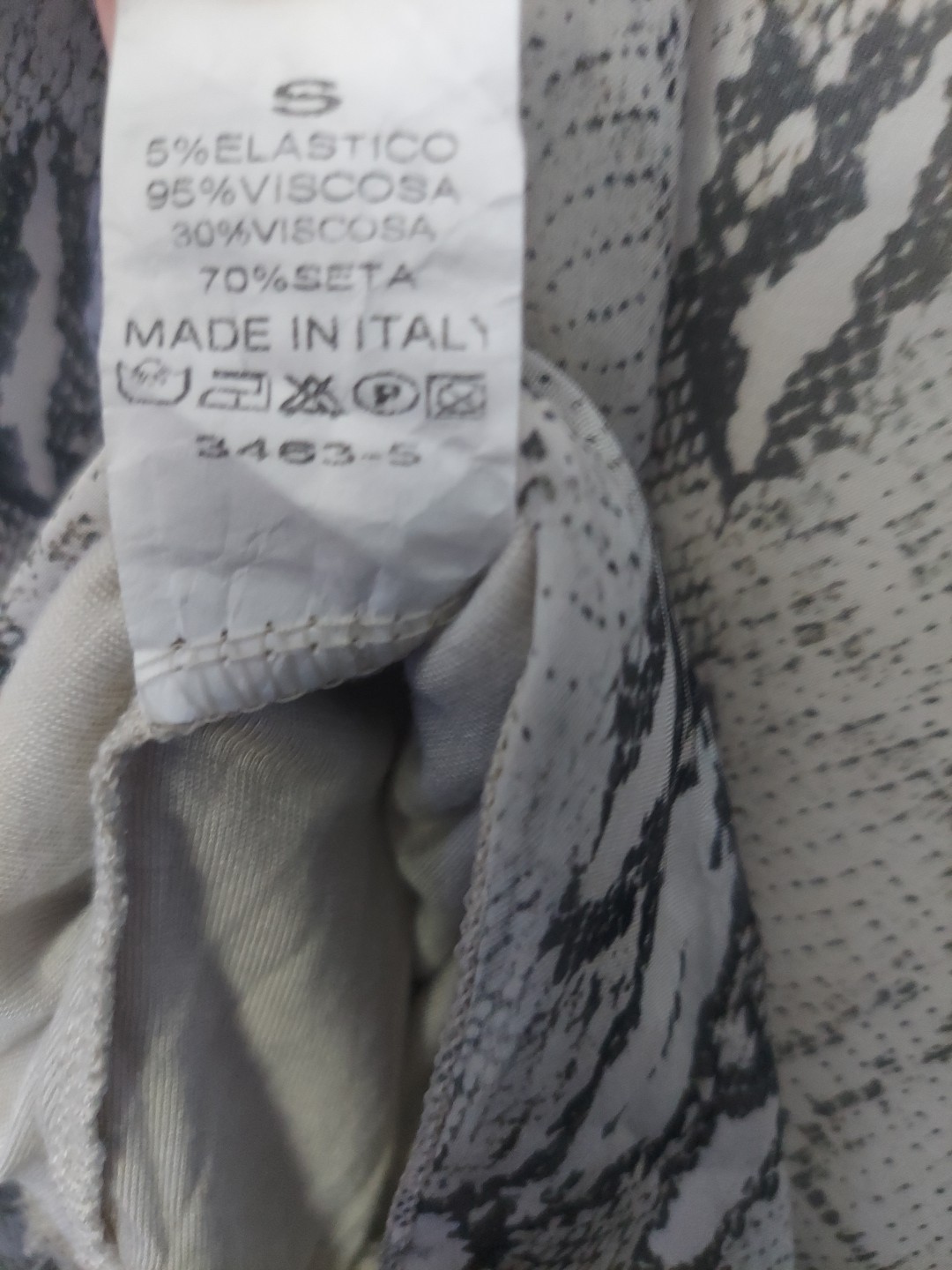 Sofia Italy Silk Blend Python Print Oversized Flo… - image 5