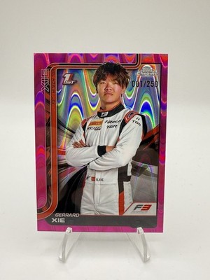 2025 Topps Chrome Formula 1 F3 1st Gerrard Xie Pink Ray Wave /250 #56