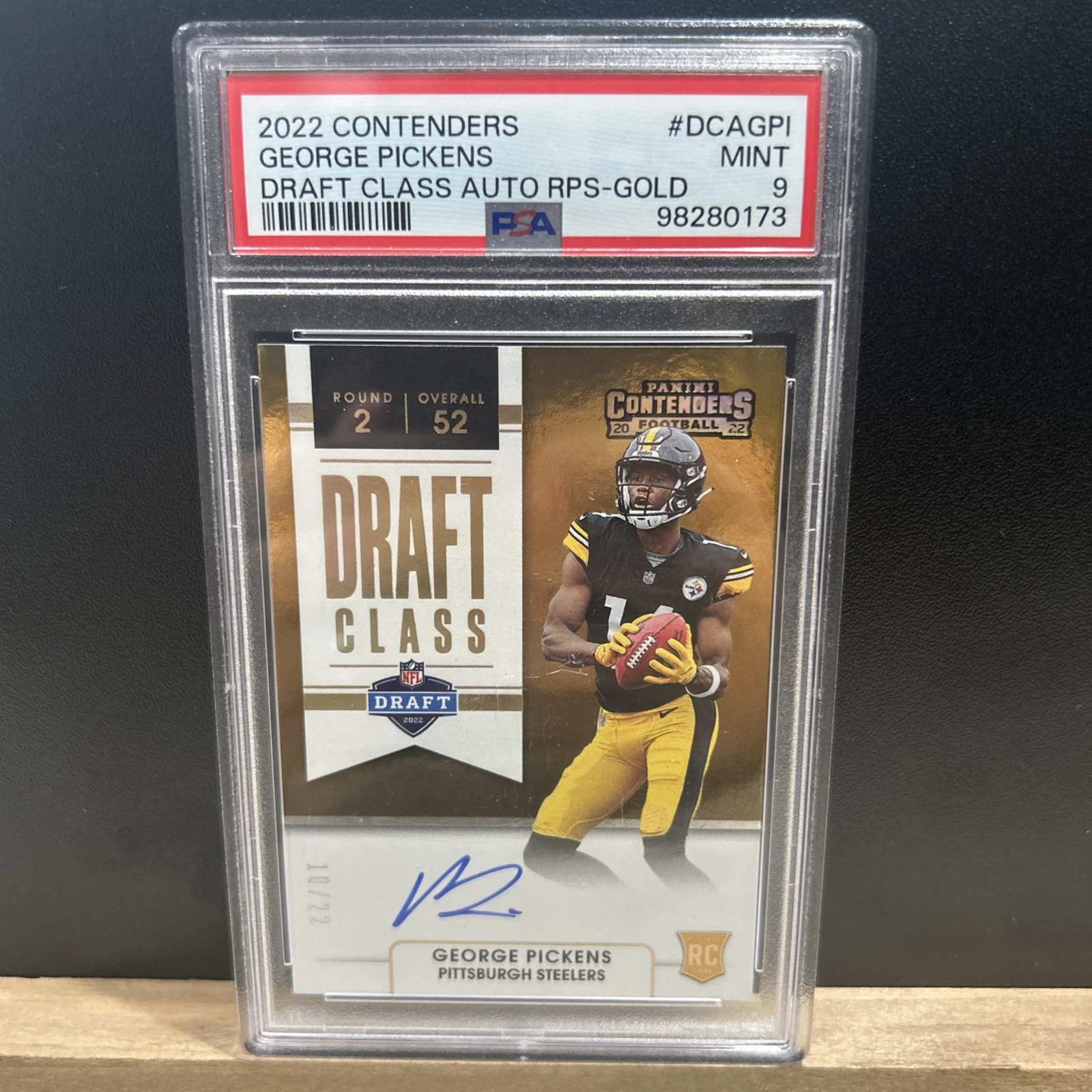 George Pickens Panini Contenders Draft Class Autographs Rps #DCAGPI Gold