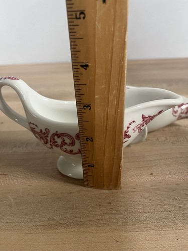 Iroquois China gravy/sauce boat, white. Pink Floral Lot Of 2 - Picture 9 of 11