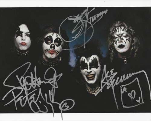 Kiss Band Autographed 8x10 Signed Photo reprint - Picture 1 of 1