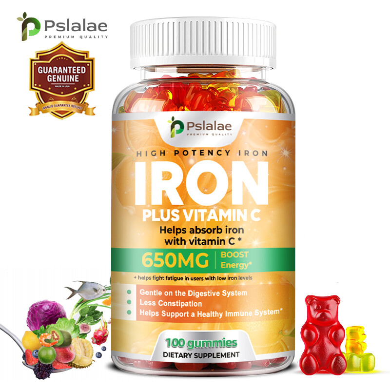Iron Supplements 650Mg - With Vitamin C - Absorbs Easily Raise Hemoglobin Levels