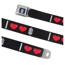 Doctor Who- I Heart Heart Doctor Who Seatbelt Belt - New