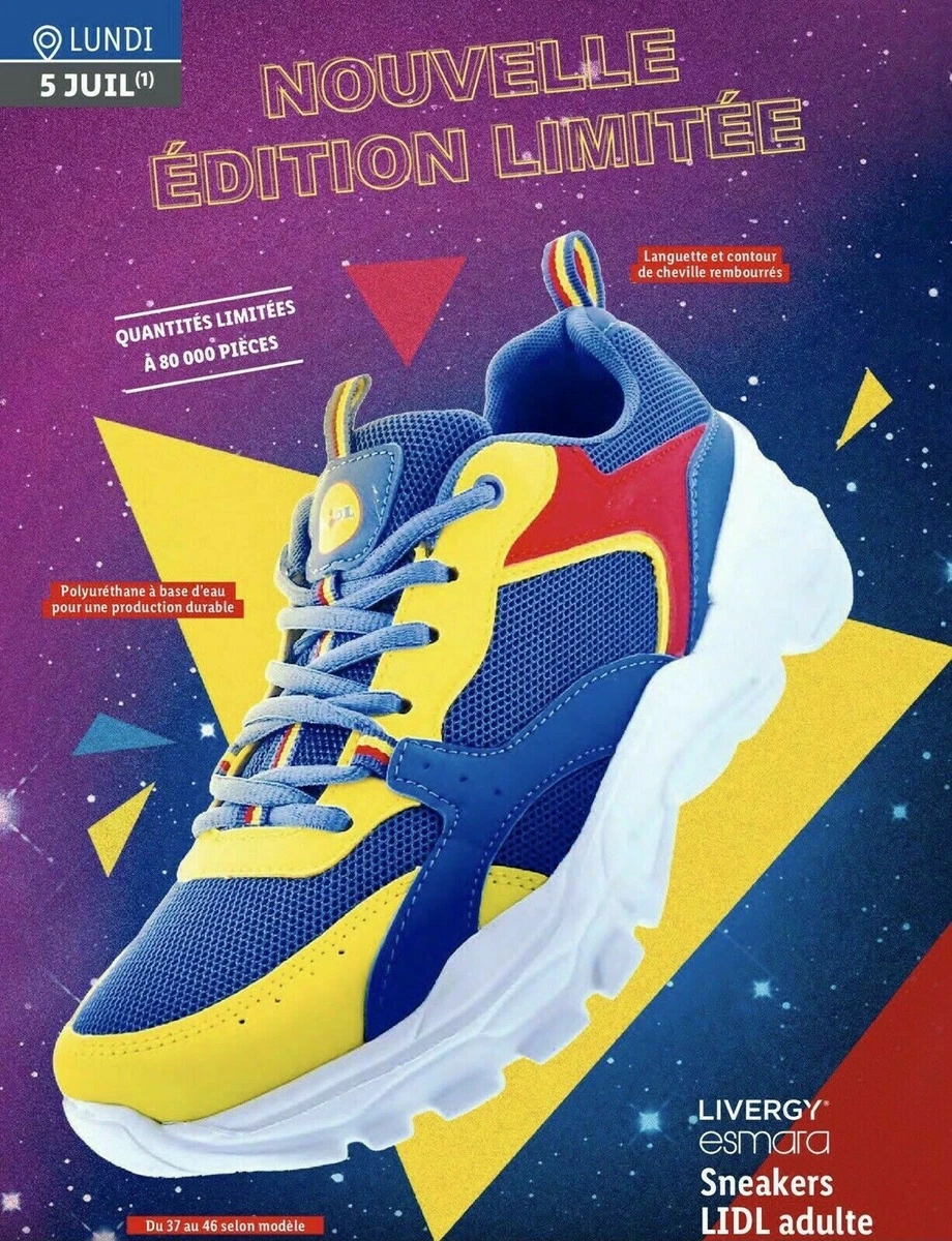 PAIRE BASKETS CHAUSSURES SNEAKERS LIDL EDITION LIMITEE TAILLE 40