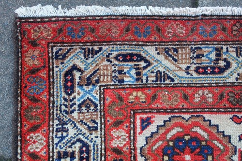 Antique Worn Hand Made Traditional Oriental Wool Blue Red Long Runner 512x103cm - Picture 6 of 19