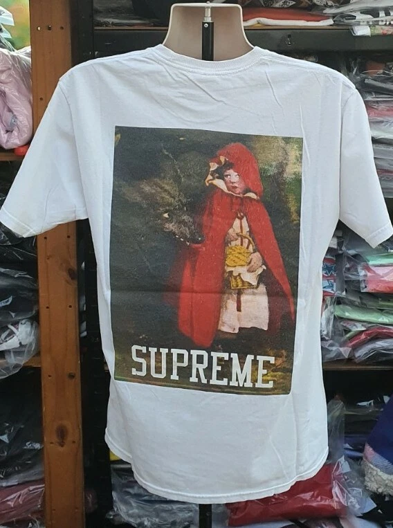 Grand t shirt blanc FW12 Supreme Little Red Riding Hood vintage 2012 rare