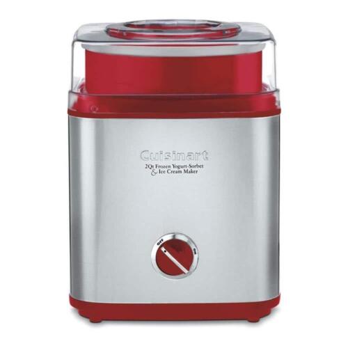 Aoibox Ice Cream Maker 2-Qt. Superior Function Cool Feature Stainless steel Red