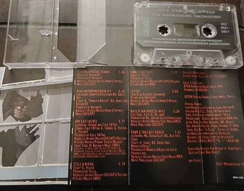 Eazy-E It's On (Dr. Dre) 187um Killa 1993 CASSETTE TAPE 90s Ruthless Gangsta Rap - Picture 5 of 6