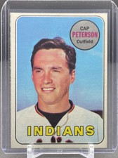1969 TOPPS MLB Baseball #571 Cap Peterson Cleveland Indians EX