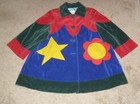 RARE Vintage MOSCHINO Cheap & Chic Whimsical Velvet Coat Applique flowers FUN! — photo 4