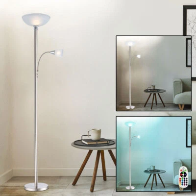 LED Steh Lampe RGB Fernbedienung Flexo Leuchte Wohn Zimmer Decken Fluter - Bild 1 von 2