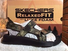Mens Skechers Sargo Namor Luxe Foam Camouflage Sandals SIZE 13