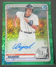 Ulrich Bojarski 2020 Bowman Chrome Green Shimmer Autograph Rookie (81/99) Tigers