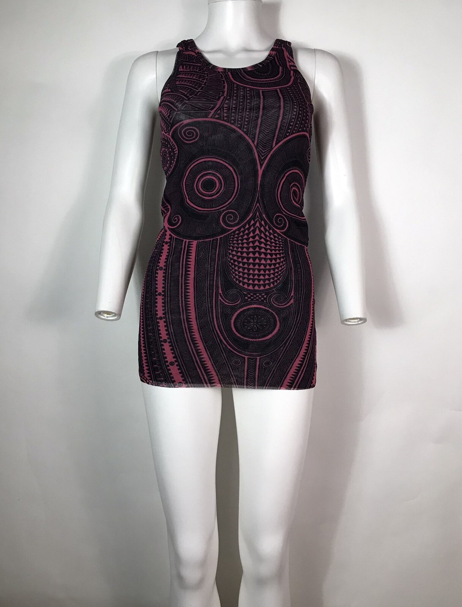 Vtg Jean Paul Gaultier Black Pink Mesh Top M | eBay