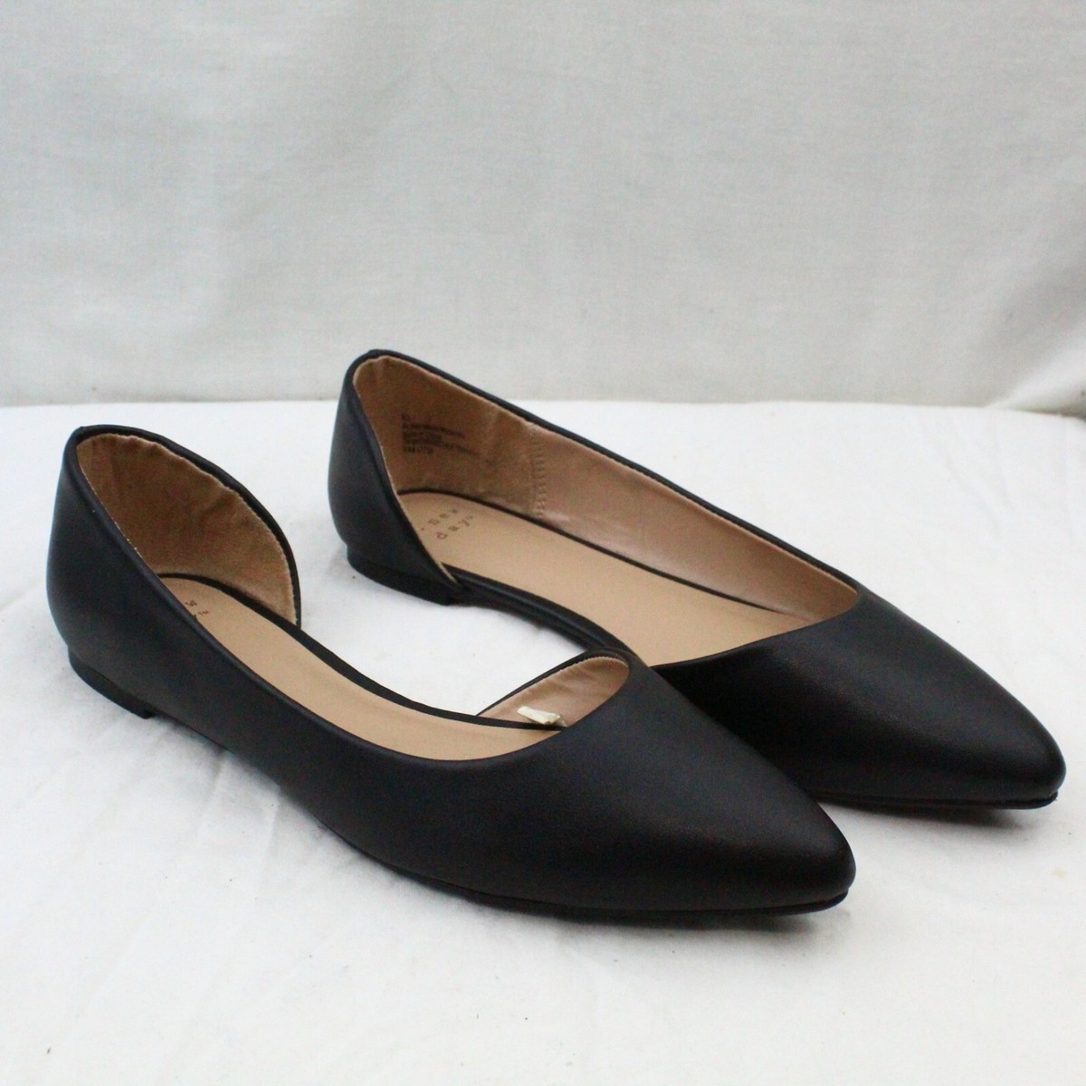 women dress flat shoes Cusolemore Women's Closed Toe with Ankle Strap, Black Flats for Women, Pointed Toe Shoes with Low Wedge Heel Size 5 For wherever the day takes you A NEW DAY womens slip