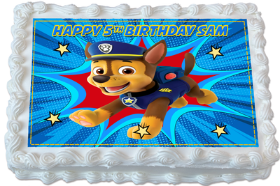 Home Furniture Diy Paw Patrol Chase Birthday Rectangle Square Icing Edible Costco Cake Topper B13 Home Garden Cake Toppers Cupcake Picks