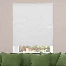 Cellular Shades, Blackout - 31.5" Width X 60" Height, Blackout White, Single 3/8