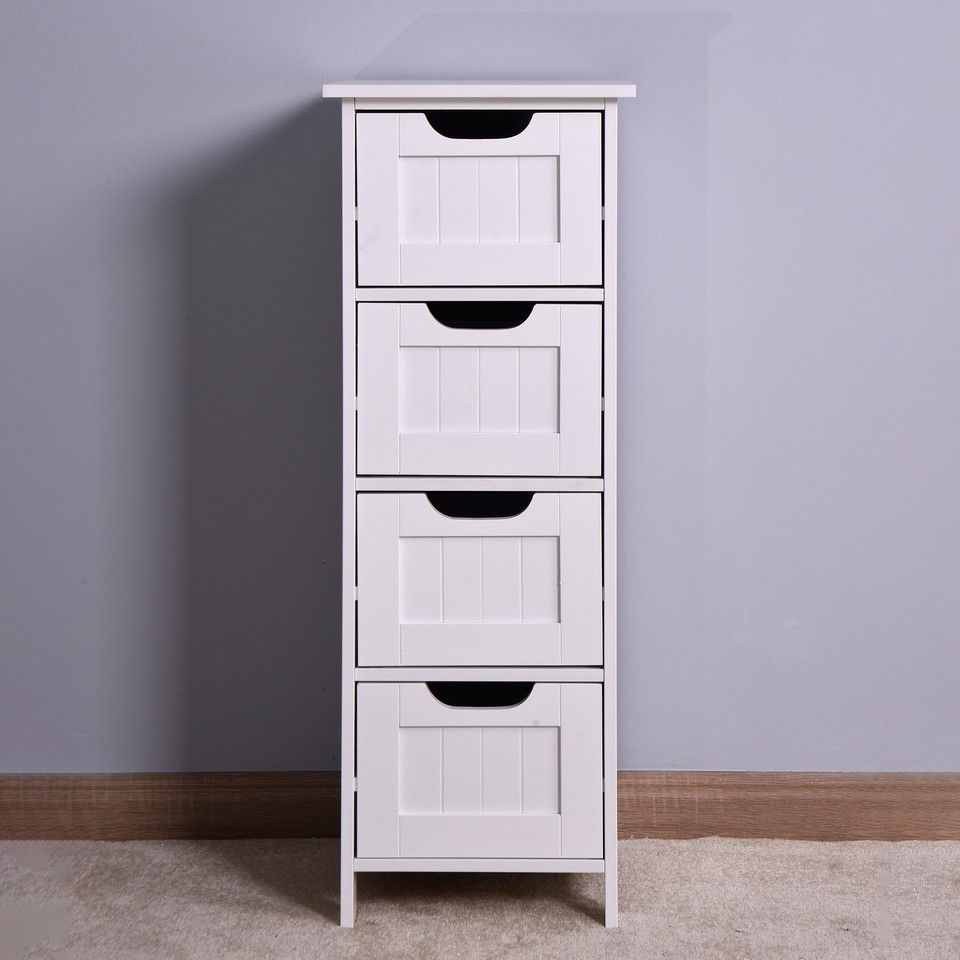 EPOWP White Bathroom Storage Freestanding White eBay