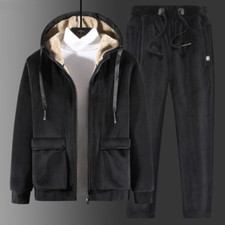 Men Sports Suit Tracksuit Hooded Sportswear Zipper Cardigan Hooded elastic Pants