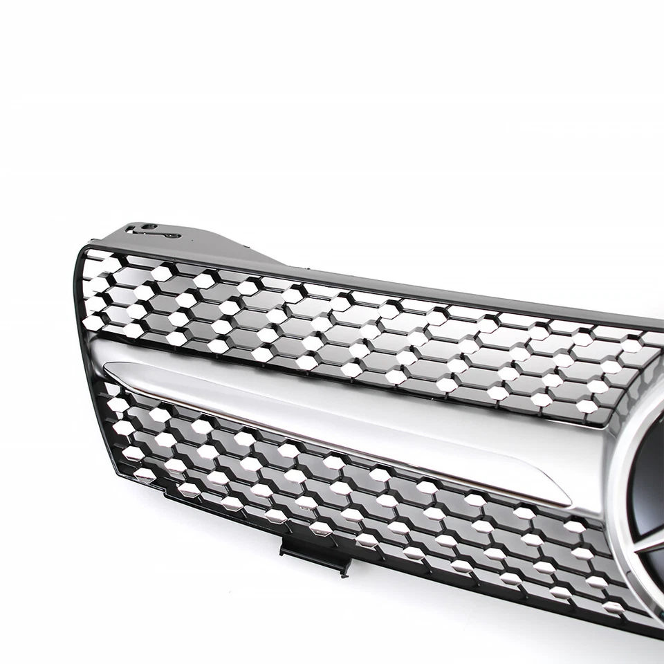 Silver Grille Grill W/Emblem For Mercedes Benz W219 CLS500 CLS550 CLS 2005-2008 Foto 4 de 4