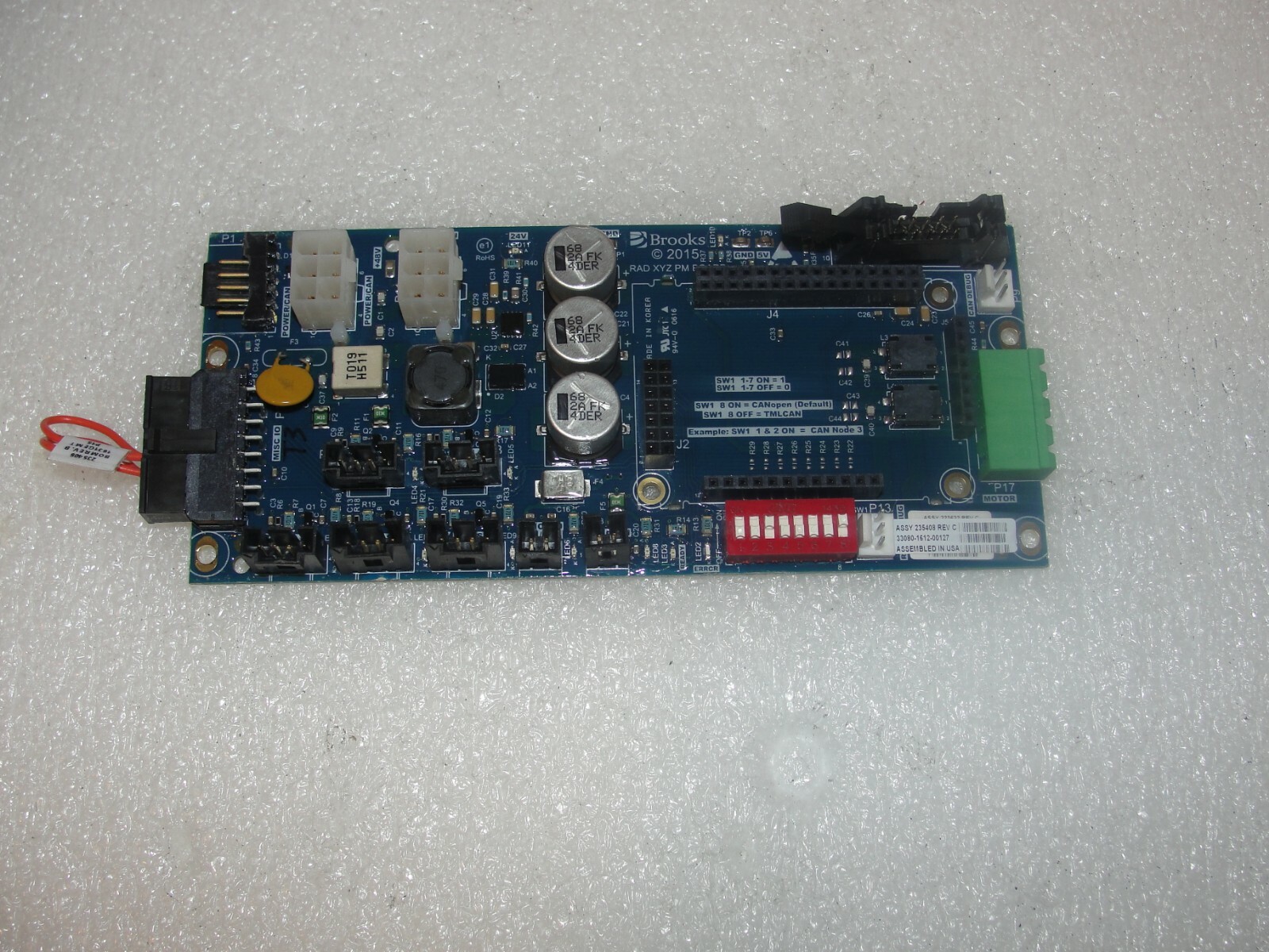 Brooks Automation RAD XYZ PM Board Assy 235408 REV C