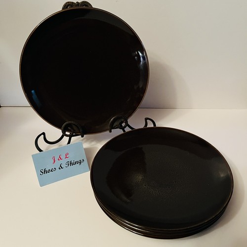 Home Trends RAVE Brown Dinner Plates Set of 4 Speckled 10 1/2” EUC | eBay