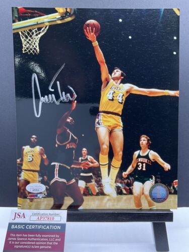 Jerry West podpisane zdjęcie JSA L.A. Los Angeles Lakers autograf NBA Logo LA - Zdjęcie 1 z 3