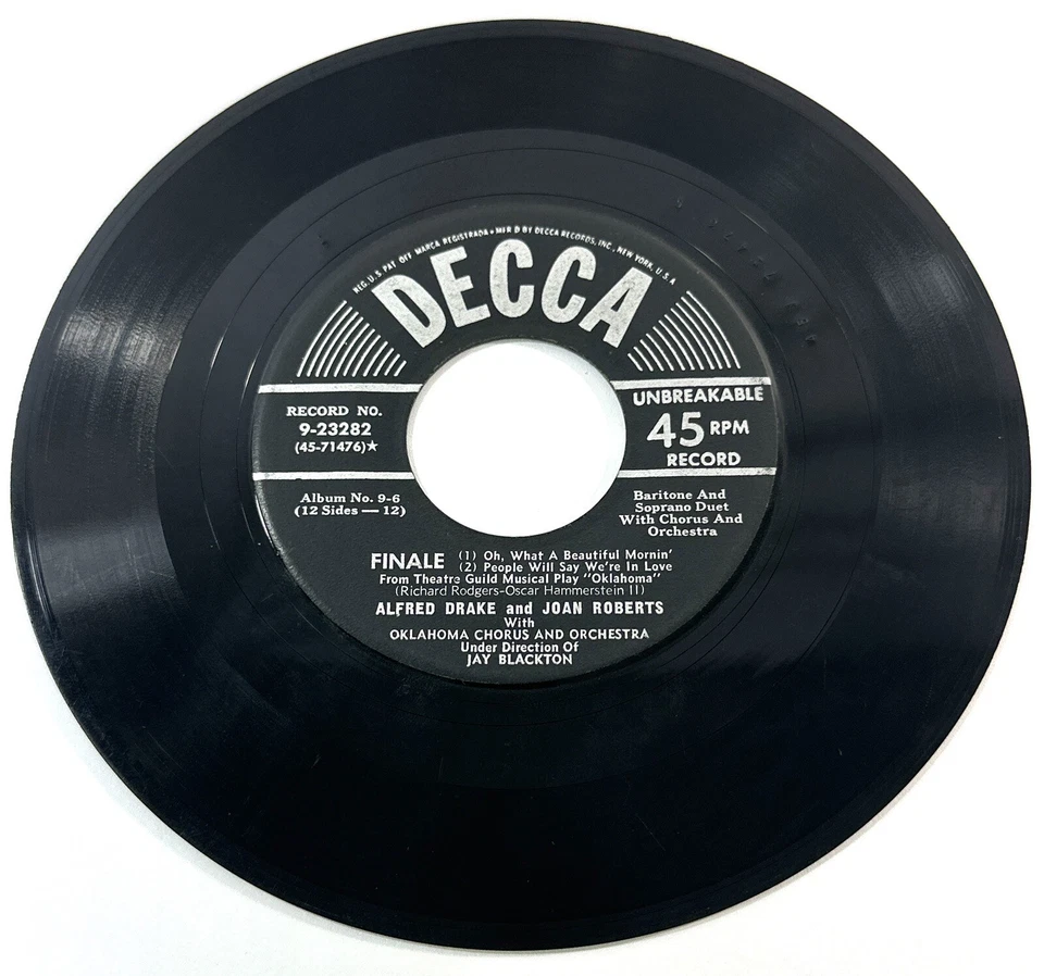 Alfred Drake Joan Roberts Oklahoma/Finale/Overture/Oh What a Beautiful Morning - Imagem 3 de 3