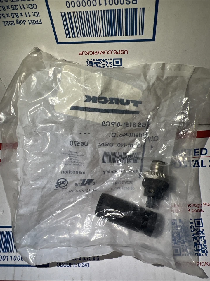 Turck BS8151-0/PG9 Connector, M12 Eurofast, Straight 5 Pin Male, 125VAC - NEW - Image 2 of 2