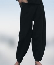 ZARA Fashionable Black Long Pleated Balloon Pants size L