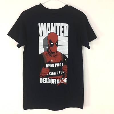 Marvel Deadpool T-Shirt Mens  Small Graphic Tee 100% Cotton Dead or Alive EUC