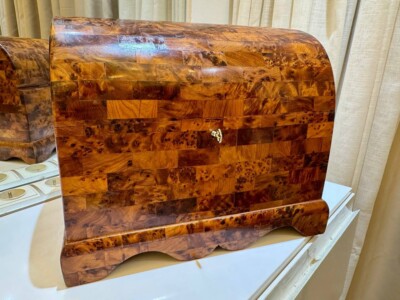 Wooden box organizer with Key Mexican Style Wood thuya Box gift Idea