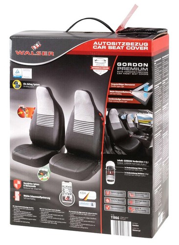COPRISEDILI ANTERIORI VW VOLKSWAGEN GOLF 2003-2008 V 11866 NERO GRIGIO POLIESTER - Foto 7 di 9
