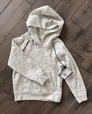 Trademark Brooklyn Cloth Hoodie Sweatshirt Speckled Light Gray  Black Size 4NWT