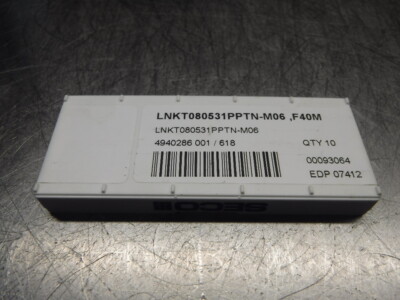 SECO Carbide Inserts QTY10 LNKT080531PPTN-M06 F40M (LOC1131B)