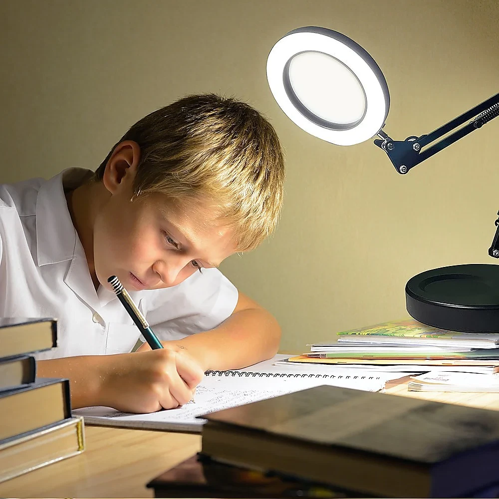 10X Magnifying Glass Desk Light Magnifier LED Lamp Reading Lamp