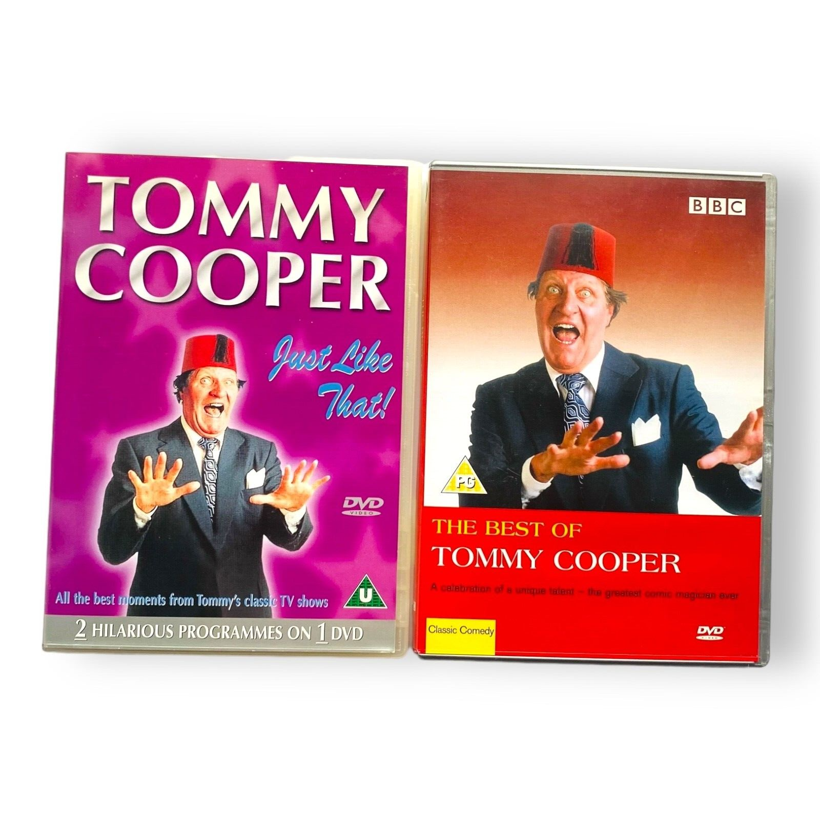 Comedy Greats - Tommy Cooper  Just Like That! & The Best of ( DVD Bundle ) BBC