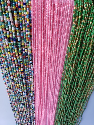 28"-50" Tie On African Waist Beads Belly Chain Jewelry Waist Controller - Picture 3 of 6
