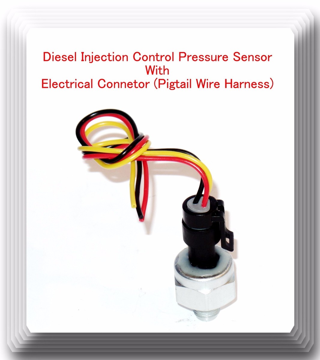 Diesel Injection Control Pressure Sensor W/Connector Fits