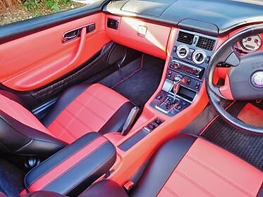 CAR SEAT COVERS (2 pcs) | Made for MERCEDES SLK | Leatherette | Red or Maroon - Foto 21 di 37